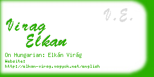virag elkan business card